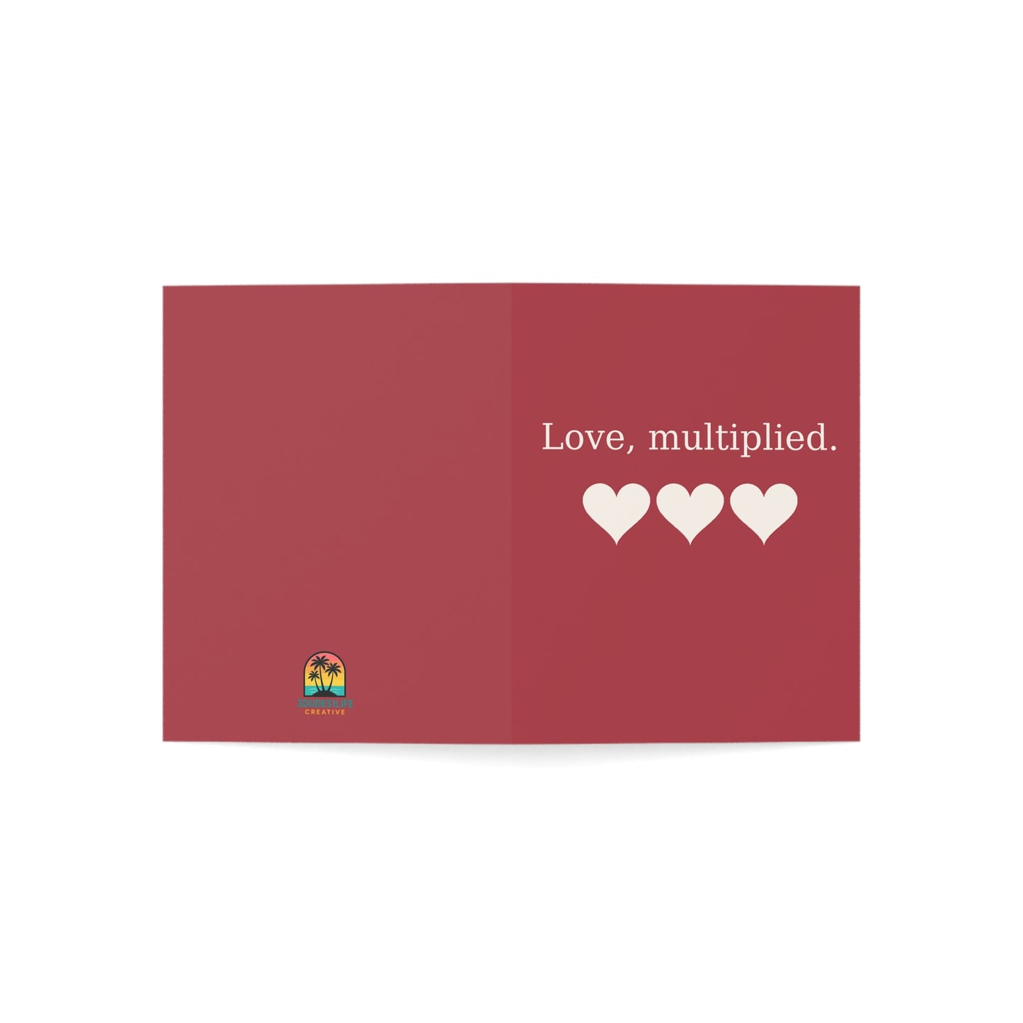 Love, multiplied cards Greeting Card | Romantic heart note | Throuple Valentine's Day Card