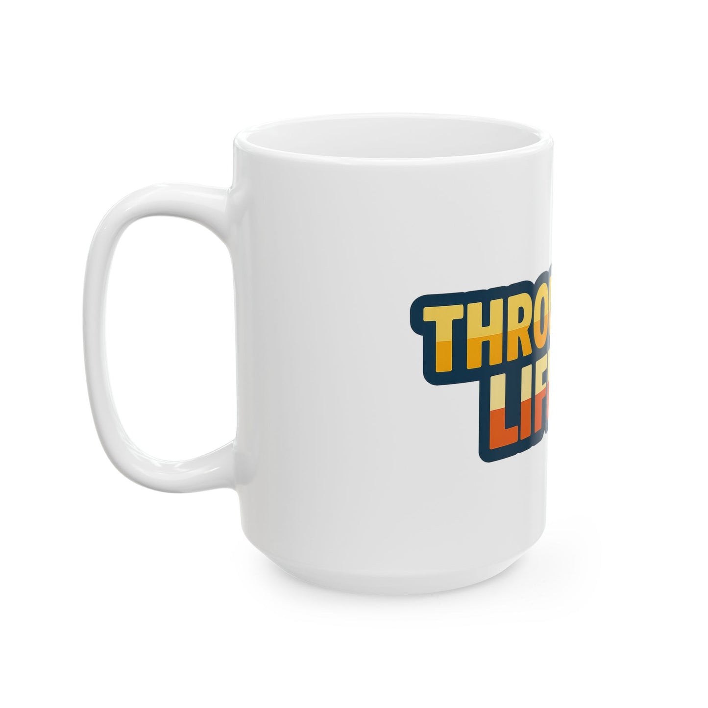 Vibrant Throuple Life Ceramic Mug | Unique Throuple Gift, Sunlit Vibes, Coffee Lovers, Ideal for Relationships, Fun Home Decor
