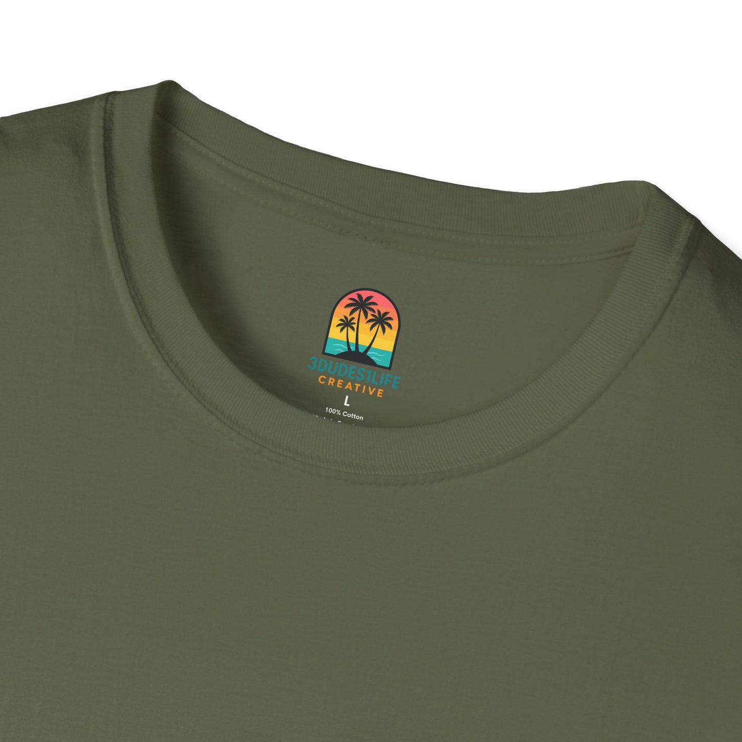 Sunset Palm Trees T-Shirt | Tropical Beach Retro Sunset Graphic | Throuple Shirt Merch Branded Flamingos