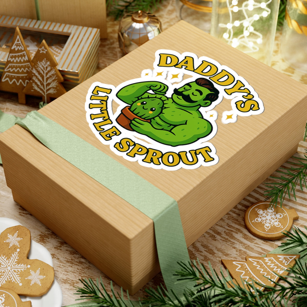 Daddy's Little Sprout Sticker | Kiss-Cut Plant Dad Vinyl | Funny Sticker for Plant Lovers