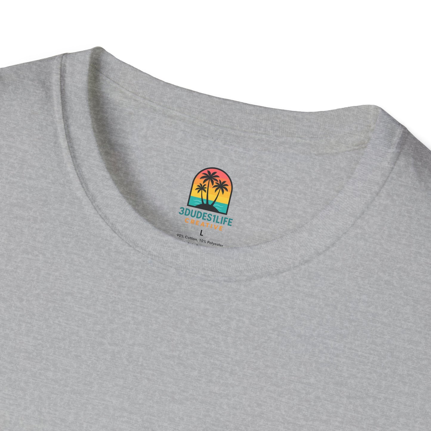 Sunset Palm Trees T-Shirt | Tropical Beach Retro Sunset Graphic | Throuple Shirt Merch Branded Flamingos
