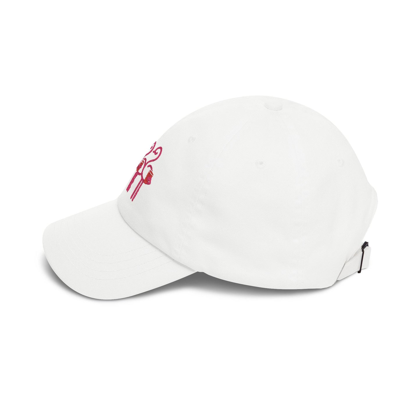 Three Pink Flamingos Dad Cap | Embroidered Baseball Hat | Red Cup Throuple Life