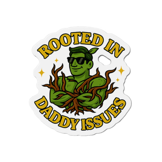 Rooted in Daddy Issues sticker | Plant Man, Vine Illustration | Funny Sticker for Plant Lovers