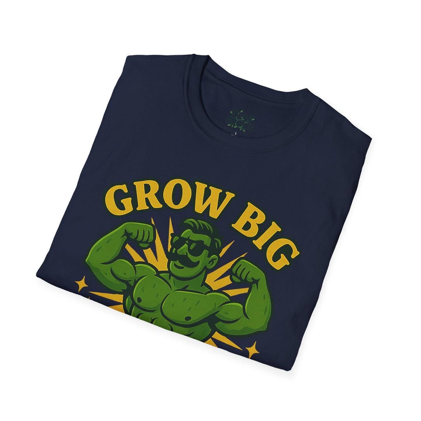 Grow Big or Go Home Plant Monster T-Shirt | Muscle Succulent Graphic Tee | Men's T-Shirt Plant Lover