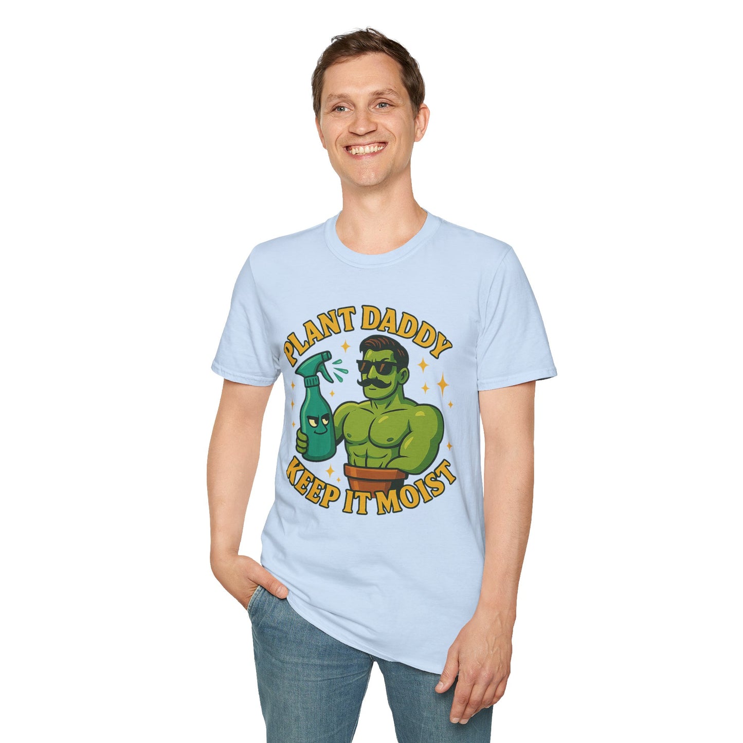 Plant Daddy Keep It Moist T-Shirt | Plant Lover Graphic Tee | Men's T-Shirt Plant Lover