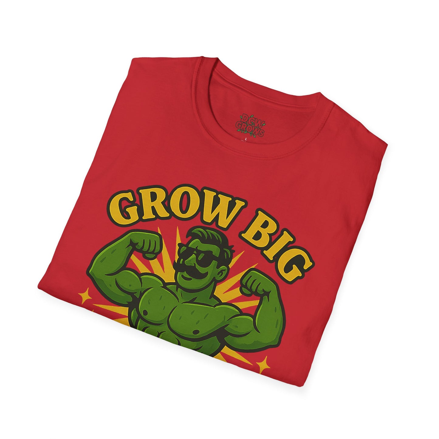Grow Big or Go Home Plant Monster T-Shirt | Muscle Succulent Graphic Tee | Men's T-Shirt Plant Lover