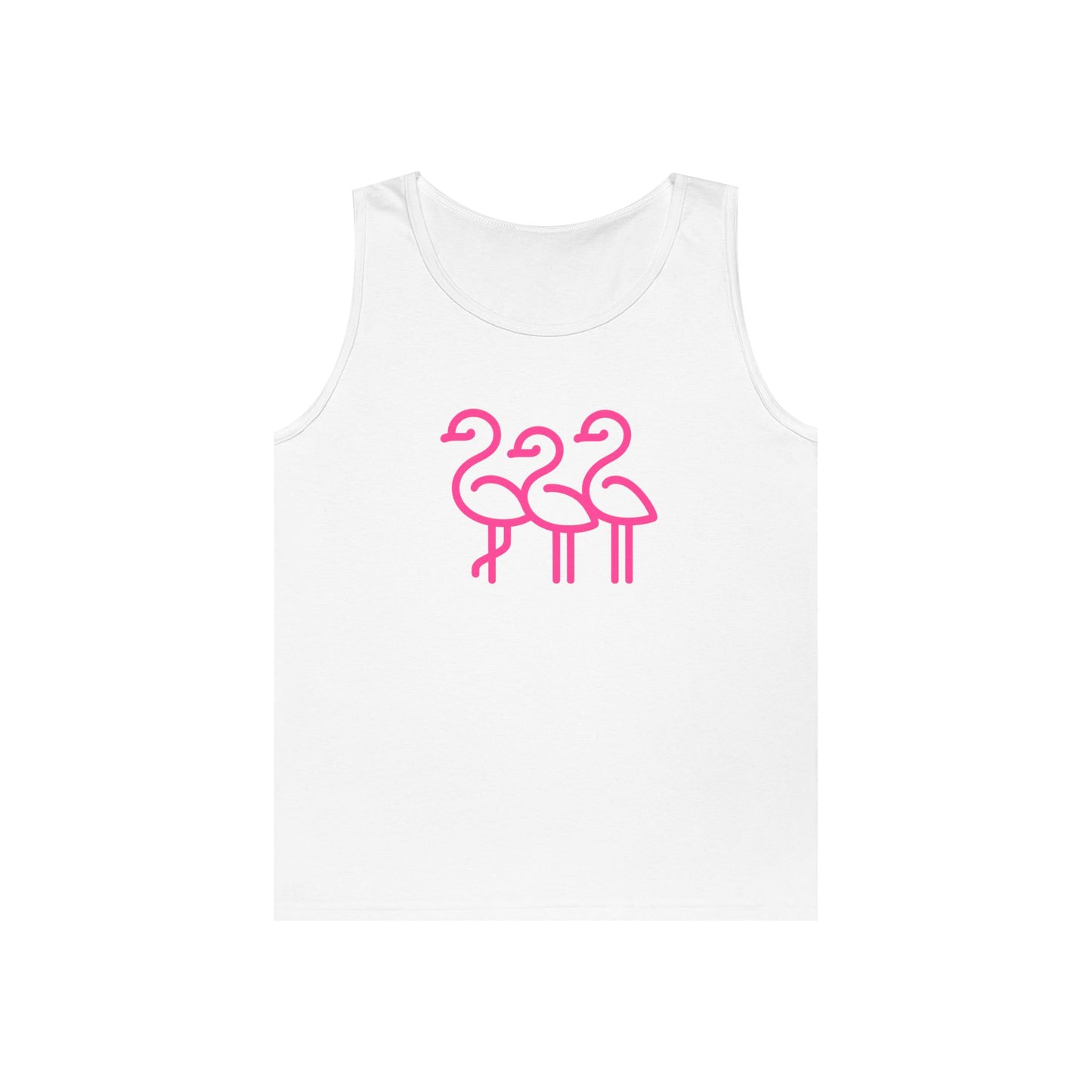 Pink Flamingo Trio Tank | Unisex Tank Top Summer | Throuple Life