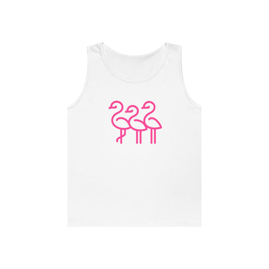 Pink Flamingo Trio Tank | Unisex Tank Top Summer | Throuple Life