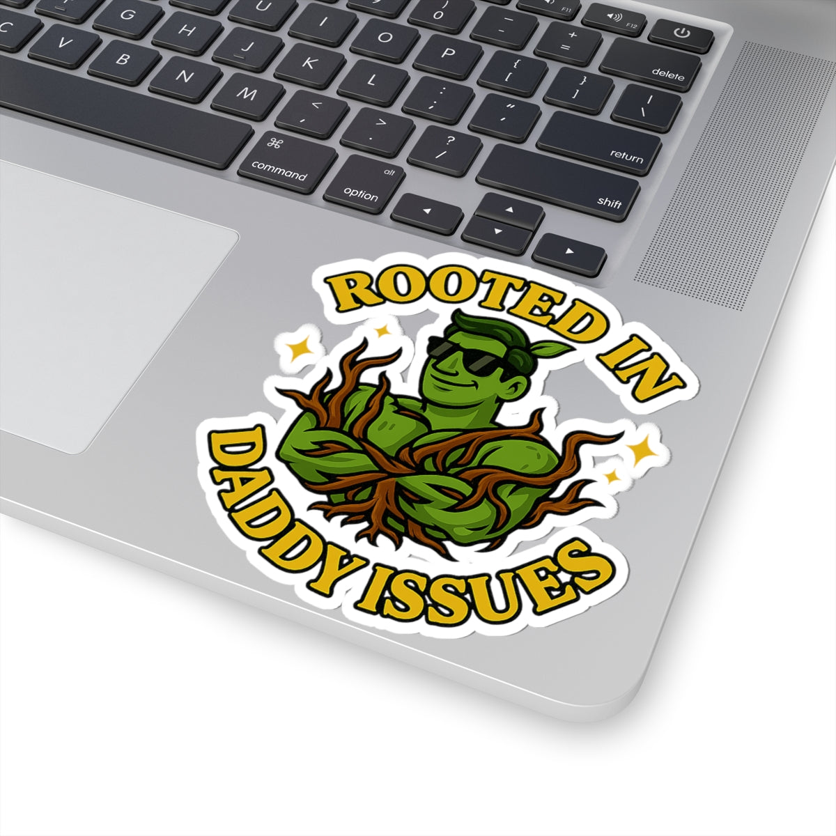 Rooted in Daddy Issues sticker | Plant Man, Vine Illustration | Funny Sticker for Plant Lovers
