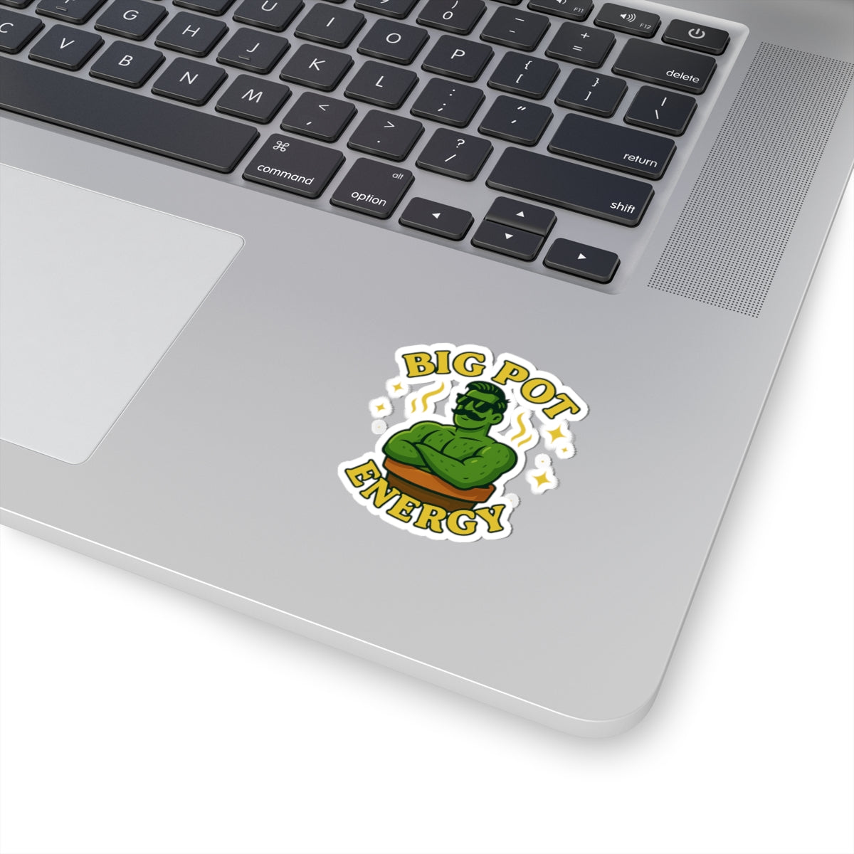 Big Pot Energy sticker | Plant Pot Character kiss-cut sticker | Funny Sticker for Plant Lovers