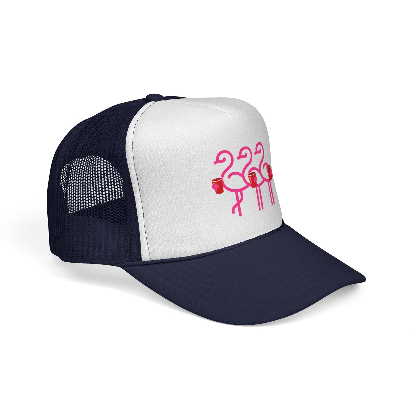 Pink Flamingo Trio Trucker | Fun Throuple Life Hat