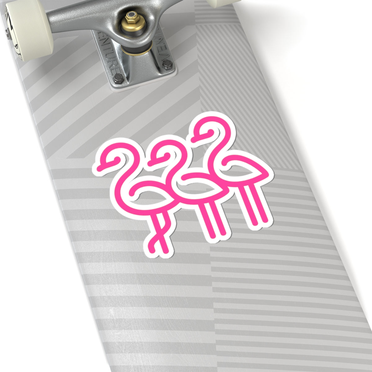 Pink Flamingo Trio Sticker | Kiss-Cut Vinyl Decal | Throuple Sticker