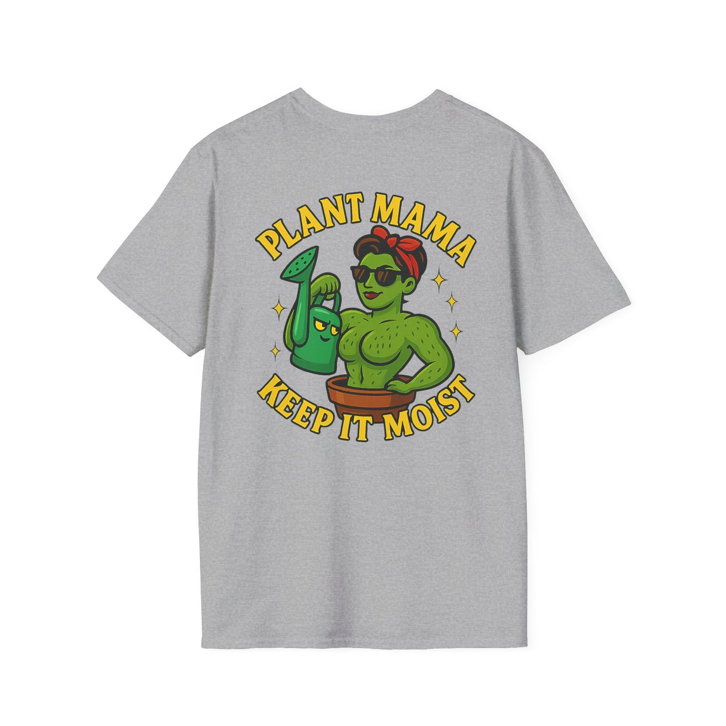 Plant Mama Keep It Moist T-Shirt | Plant Lover Graphic Tee | Women's T-Shirt Plant Lover Funny 2 Sided