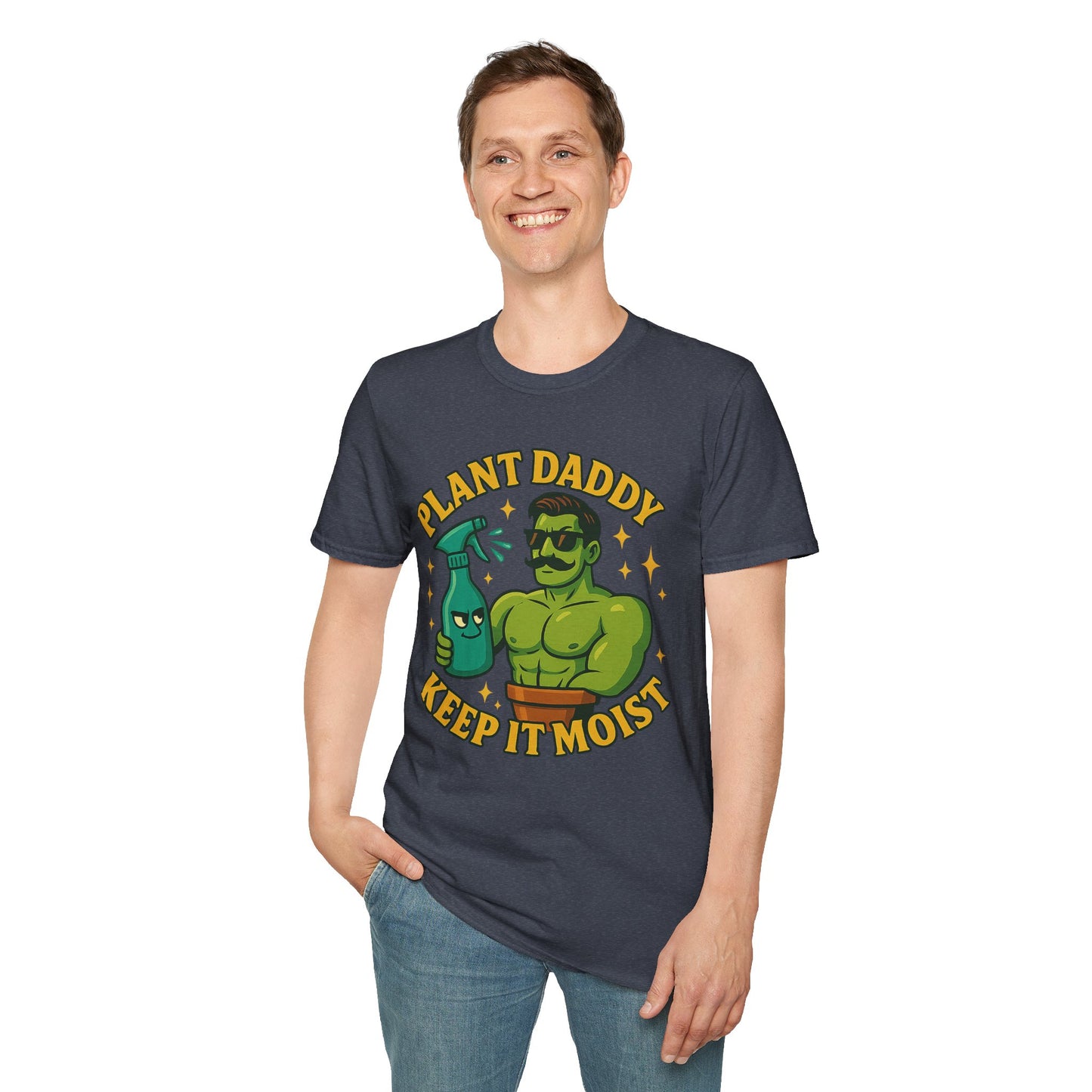 Plant Daddy Keep It Moist T-Shirt | Plant Lover Graphic Tee | Men's T-Shirt Plant Lover