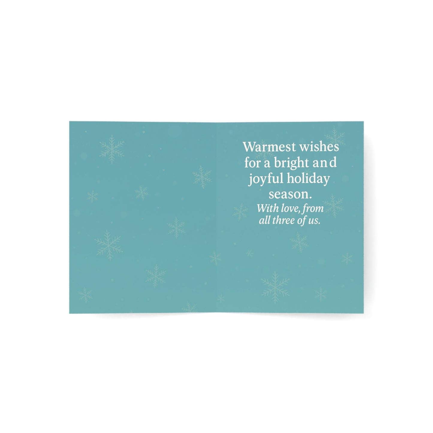 Season's Greetings Holiday Lights Greeting Card | Throuple Holiday Card | Trio Christmas Card