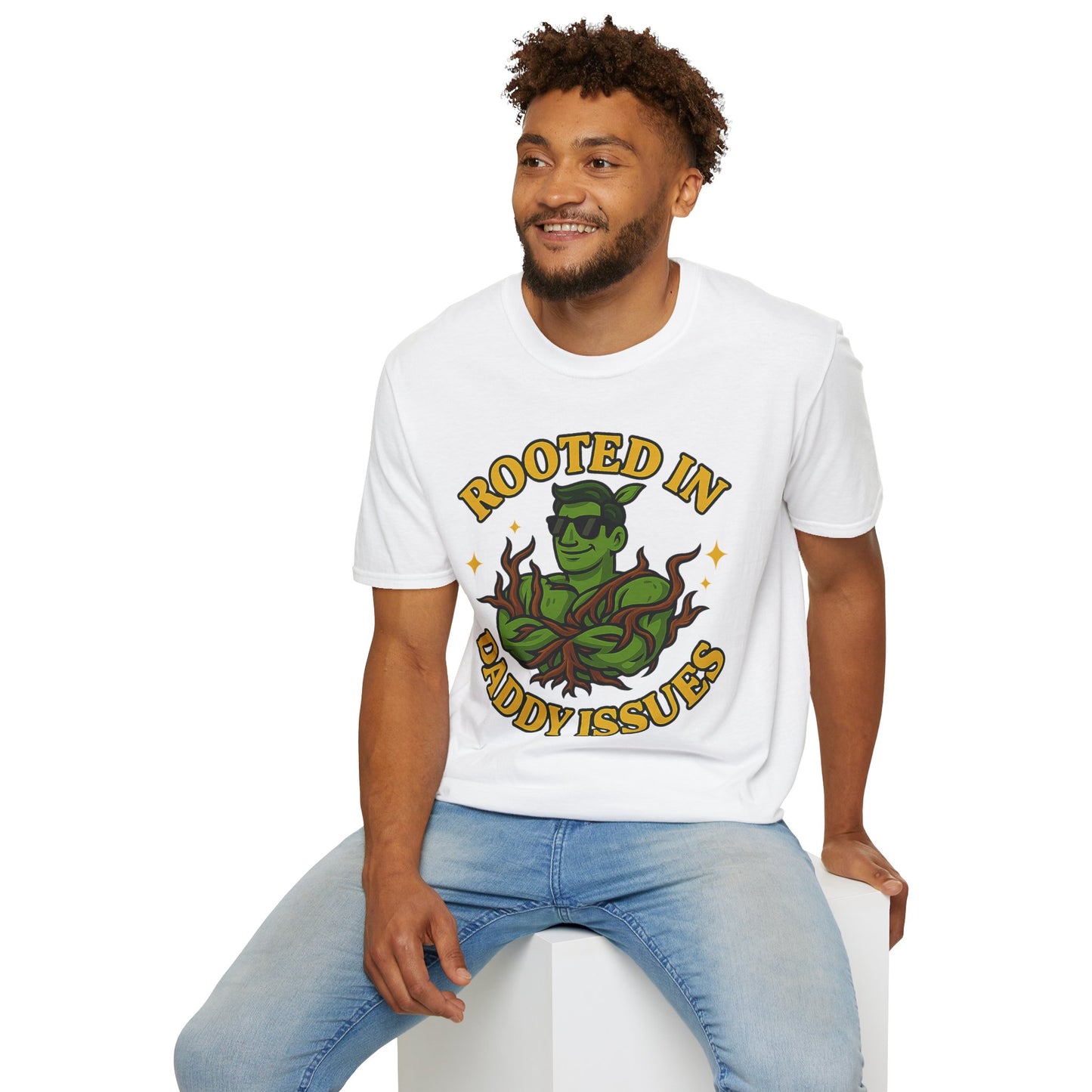 Softstyle Graphic T-Shirt | Rooted In Daddy Issues T-Shirt | Men's T-Shirt Plant Lover