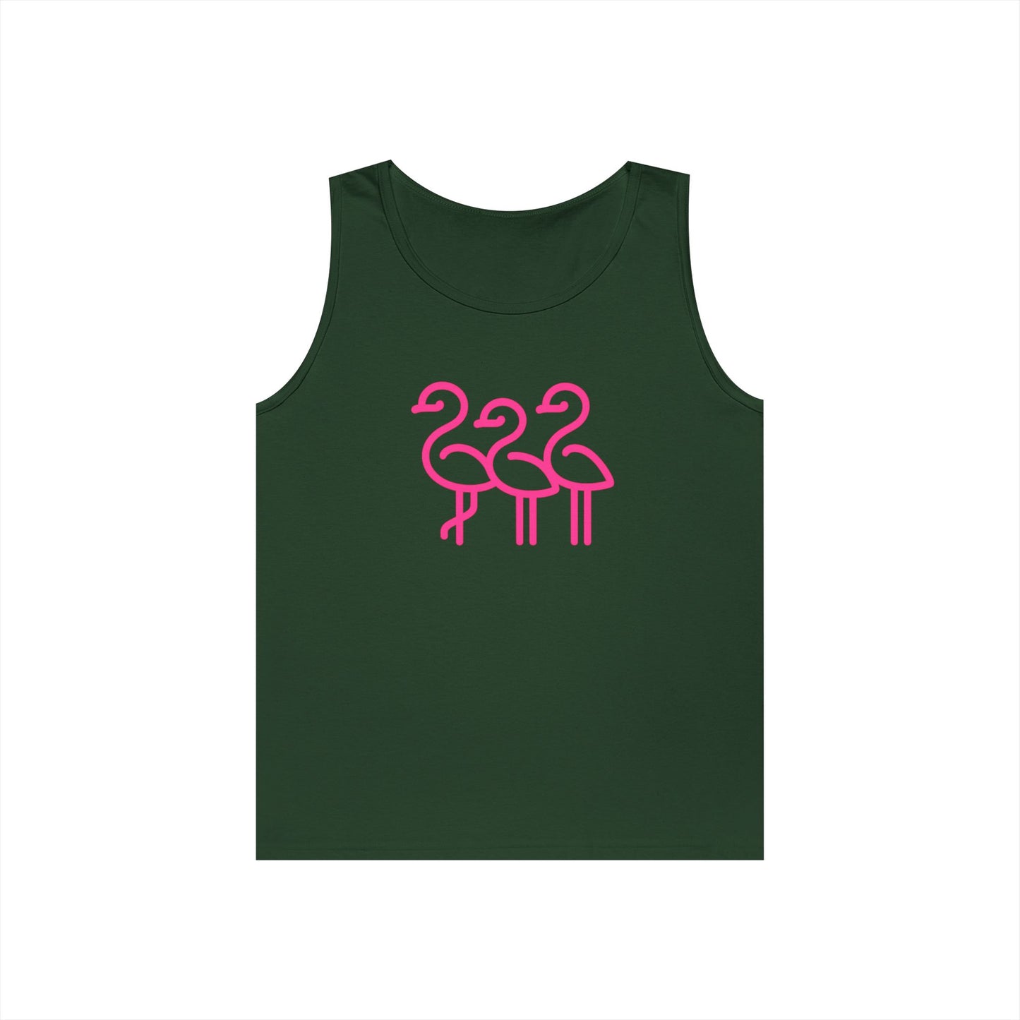 Pink Flamingo Trio Tank | Unisex Tank Top Summer | Throuple Life