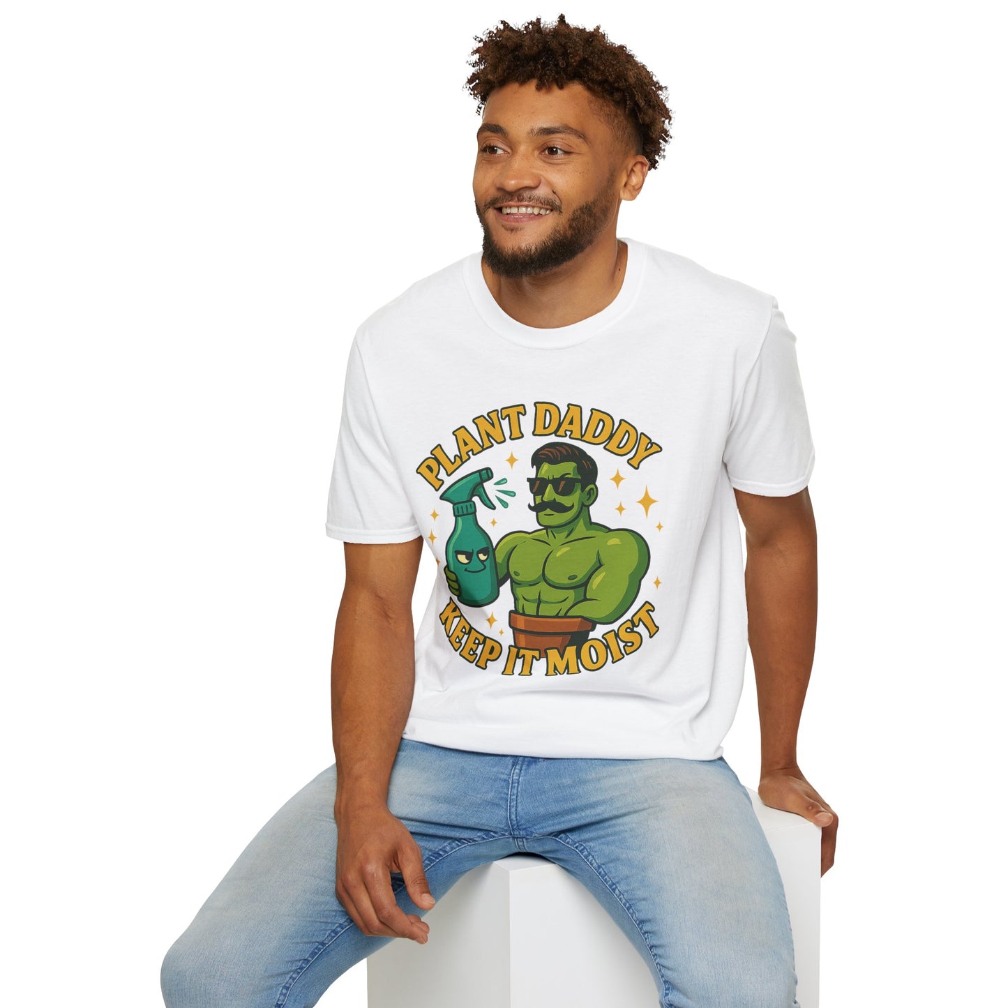 Plant Daddy Keep It Moist T-Shirt | Plant Lover Graphic Tee | Men's T-Shirt Plant Lover
