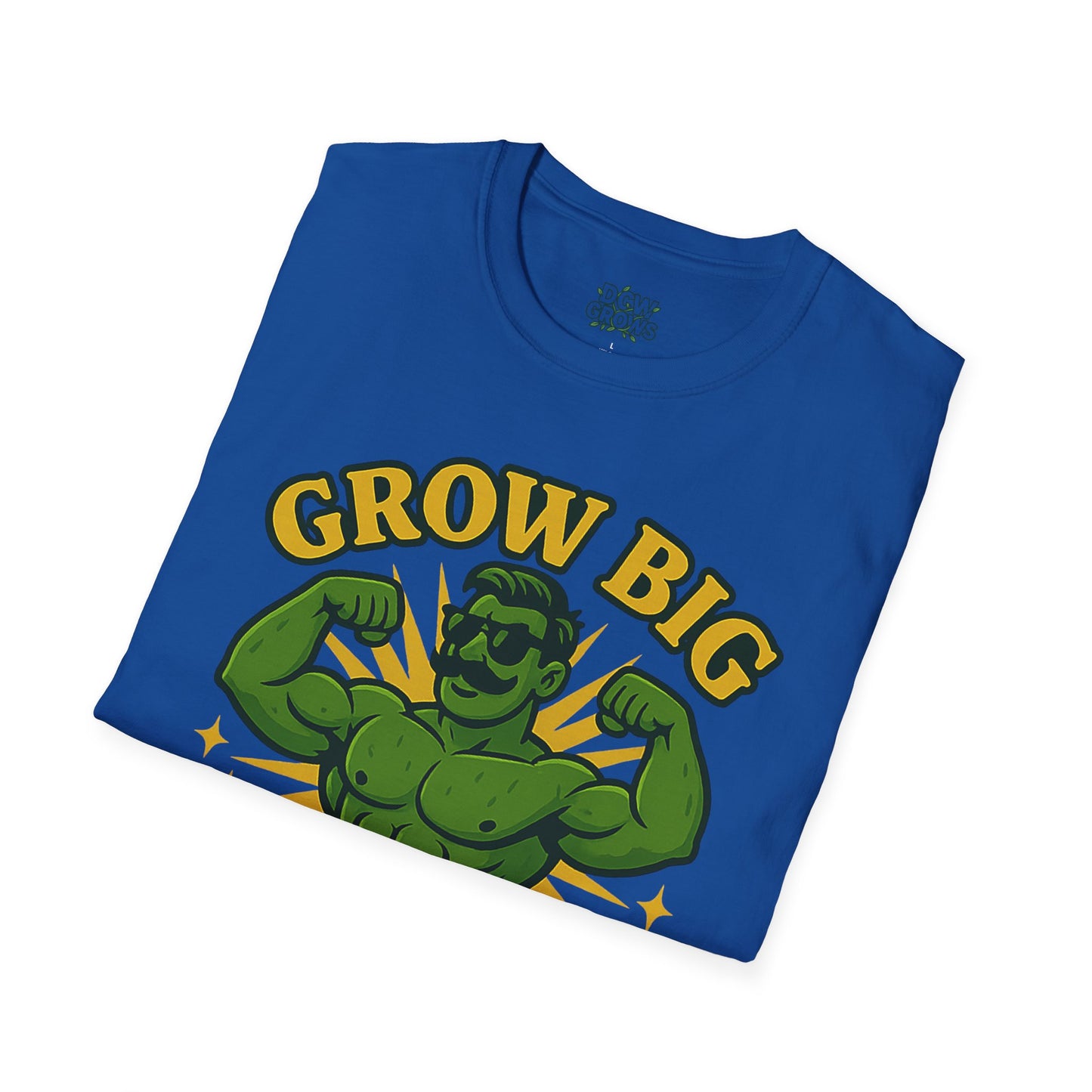 Grow Big or Go Home Plant Monster T-Shirt | Muscle Succulent Graphic Tee | Men's T-Shirt Plant Lover