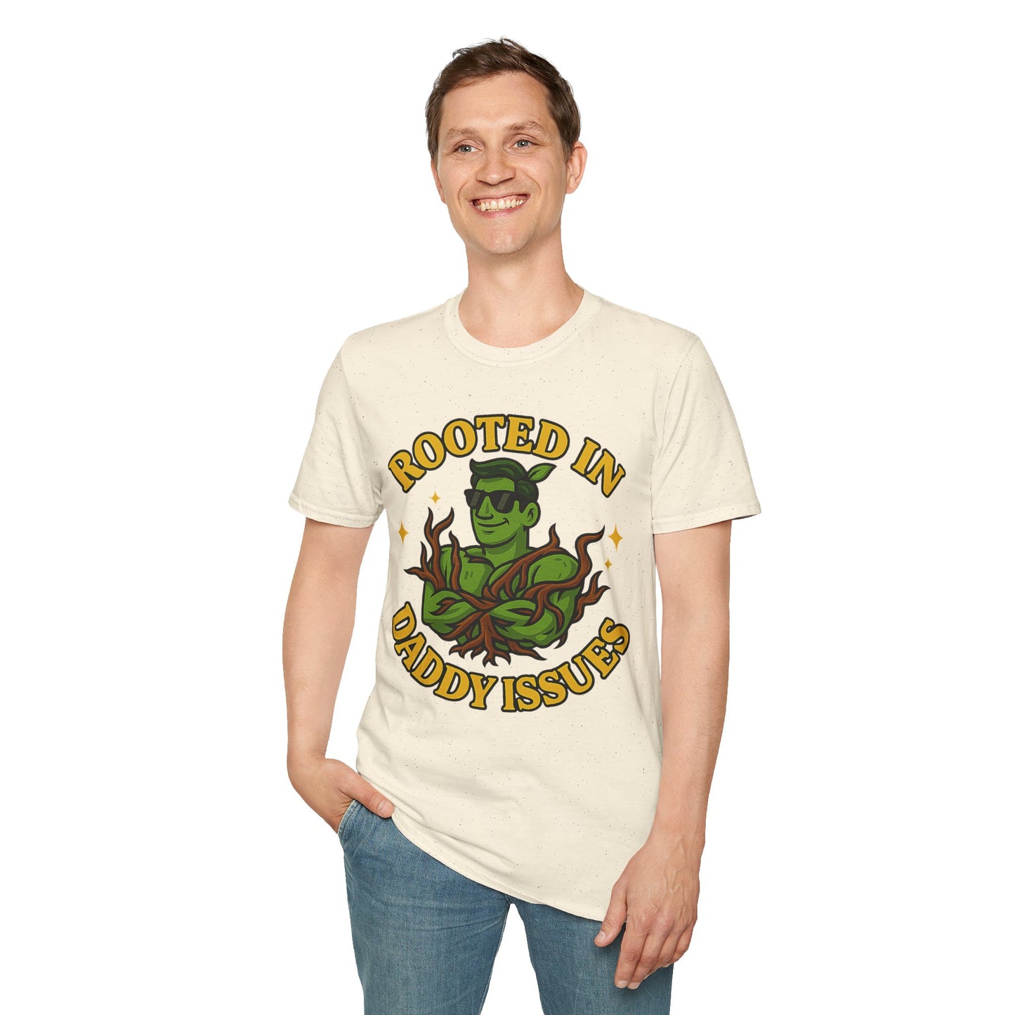 Softstyle Graphic T-Shirt | Rooted In Daddy Issues T-Shirt | Men's T-Shirt Plant Lover