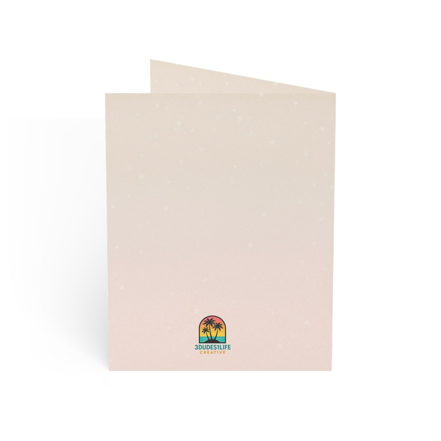 Three's A Holiday Vibe flamingo Christmas Greeting Card | Throuple Holiday Cards