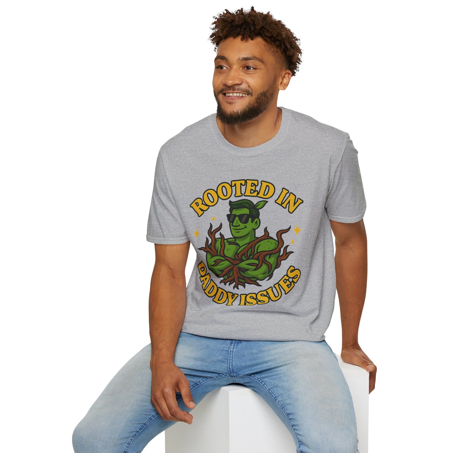 Softstyle Graphic T-Shirt | Rooted In Daddy Issues T-Shirt | Men's T-Shirt Plant Lover