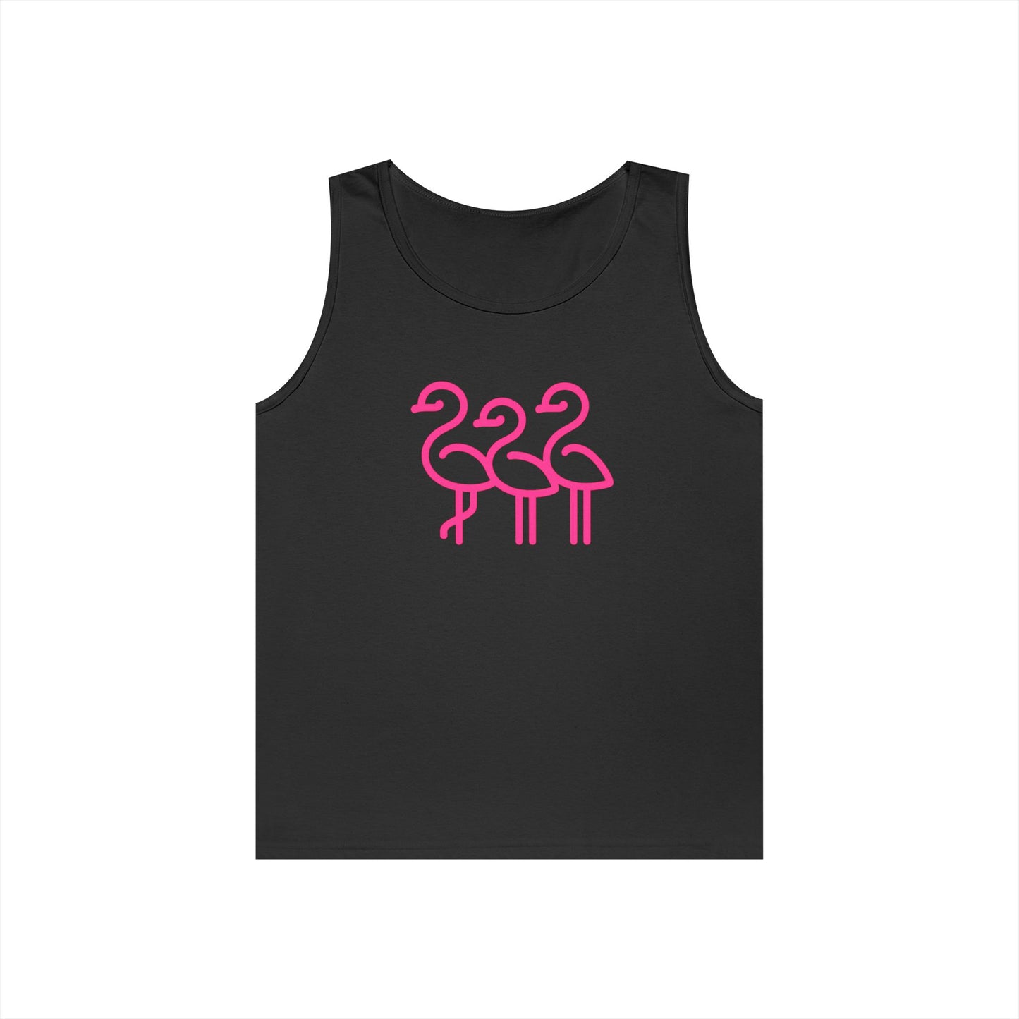 Pink Flamingo Trio Tank | Unisex Tank Top Summer | Throuple Life