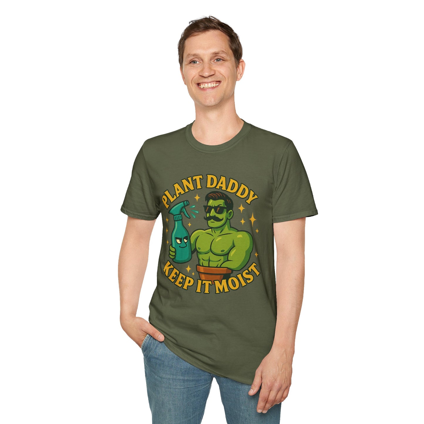Plant Daddy Keep It Moist T-Shirt | Plant Lover Graphic Tee | Men's T-Shirt Plant Lover