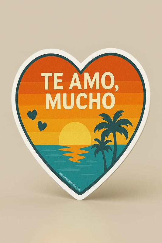 Te Amo Mucho Heart Sticker – Spanish Love Sticker