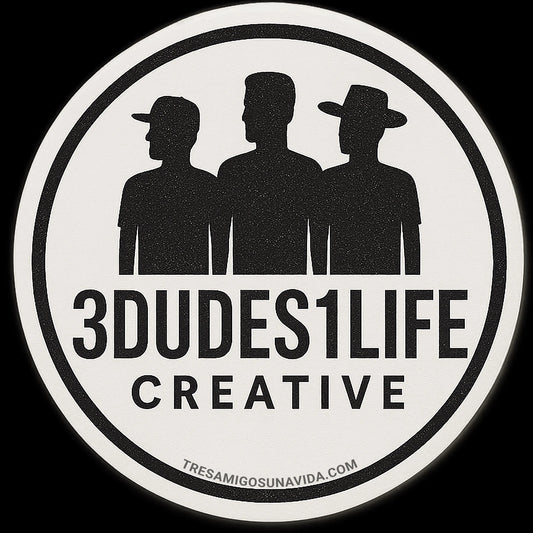 3DUDES1LIFE Creative Sticker – Black & White Throuple Logo