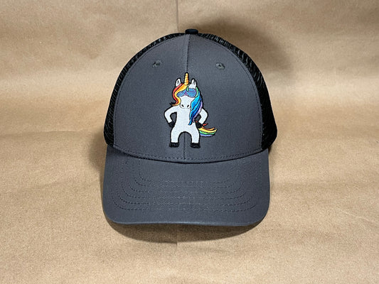 OATF® Proud Dabbing Unicorn Adult Hat – Adjustable Trucker Cap – LGBTQ Pride Festival Collectible